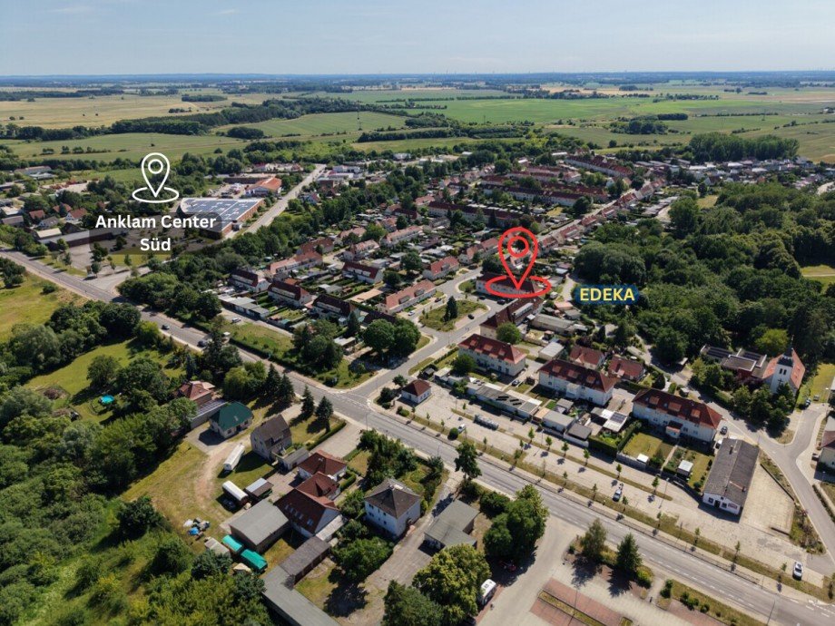 Luftaufnahme Verbrauchermarkt Anklam