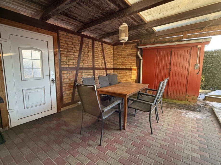 �berdachte Terrasse Reihenendhaus Anklam