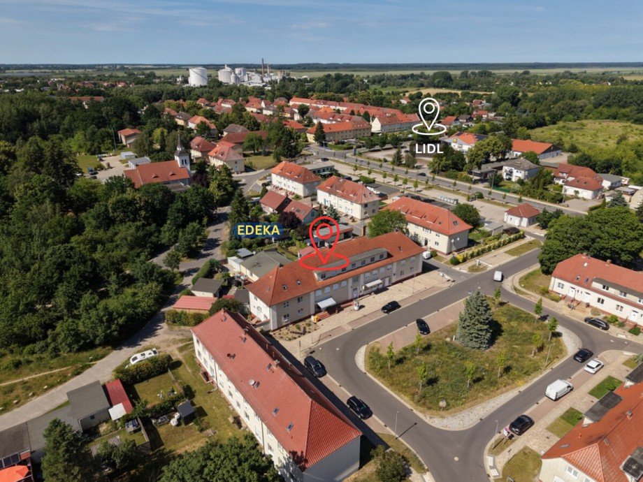 Luftaufnahme Verbrauchermarkt Anklam