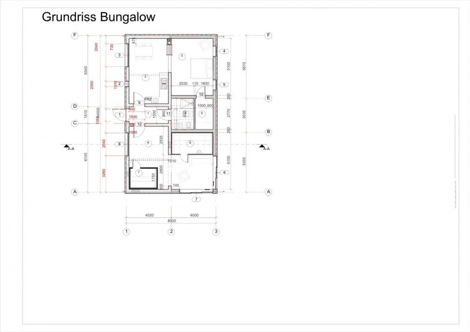 Grundriss Bungalow Haus Anklam